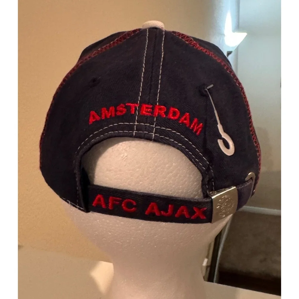 Ajax Amsterdam Soccer Fan Baseball Cap Hat Black Red White
